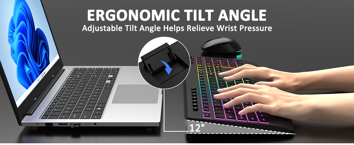 backlit wireless keyboard and mouse