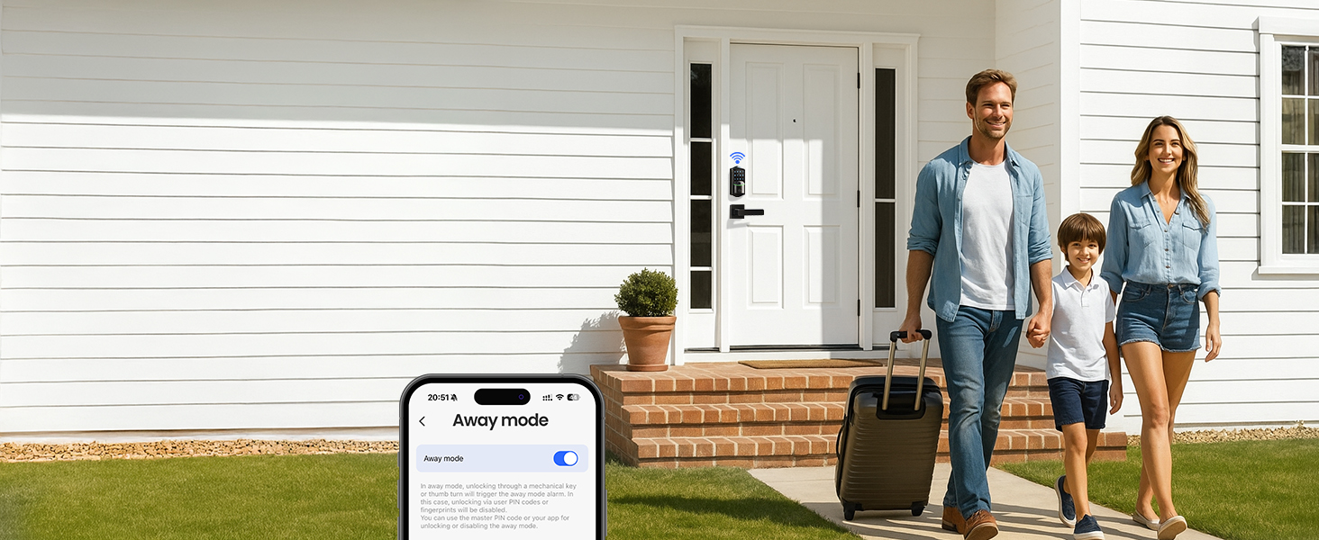 electric door locks for front door Away Mode