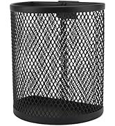 FAUOSWUK Hanging Pencil Holder Pen Holder Cup for Desk, Metal Hook Wall Mounted Pen Holder, Mesh ...