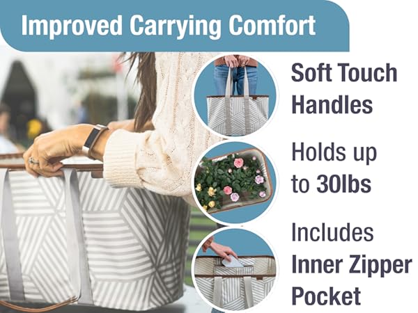 Luxe reusable grocery tote