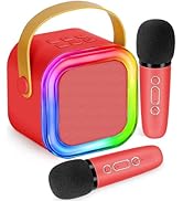 Mini Karaoke Machine for Kids,Girl Toys,Karaoke Microphone Wireless for Kids,Gifts for 4,5,6,7,8,...