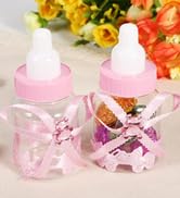 50PCS Cute Baby Shower Bottles Removable Pink Tops Favors Adorable Newborn Wedding Party Decor Sm...