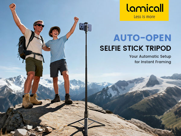 Lamicall AUTO-OPEN SELFIE STICK TRIPOD