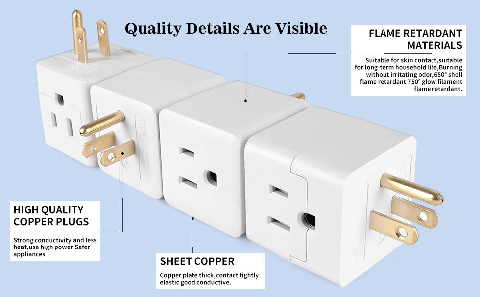 3 Outlet Power Outlet Extender