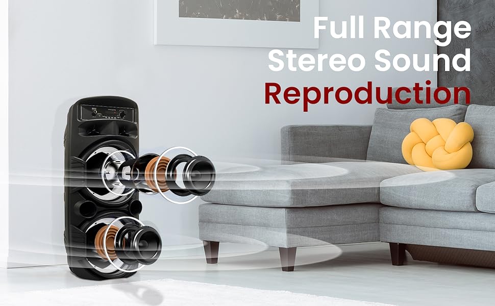 Pyle;Portable Bluetooth;PA Speaker;Speaker System;Bluetooth;Portable;Subwoofer;Tweeter;Microphone;