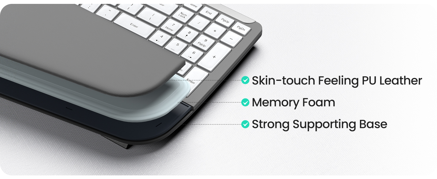Ergonomic Keyboard Wireless Split Design Palm Rest Volcano Keycaps Natural Typing Type C USB Plug