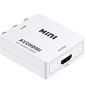 Tianle RCA to HDMI Converter, AV to HDMI Adapter 1080P Mini RCA Composite CVBS Video Audio Conver...
