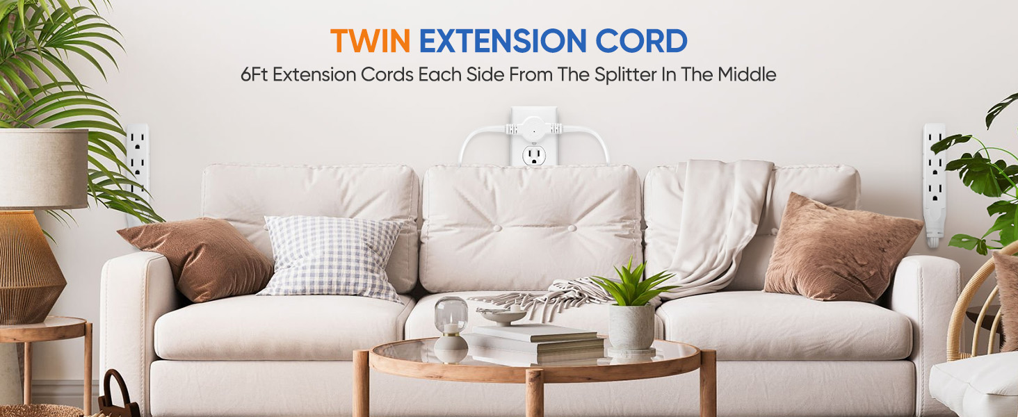TWIN EXTENSION CORD