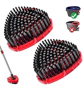 2 Pack Upgrade Scrub Brush Replace Heads Compatible with O Cedar EasyWring RinseClean 2 Tank Spin...