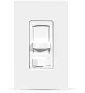 Dimmer Light Switch, for 300W Dimmable LED/CFL Lights and 600W Incandescent/Halogen, Single Pole/...