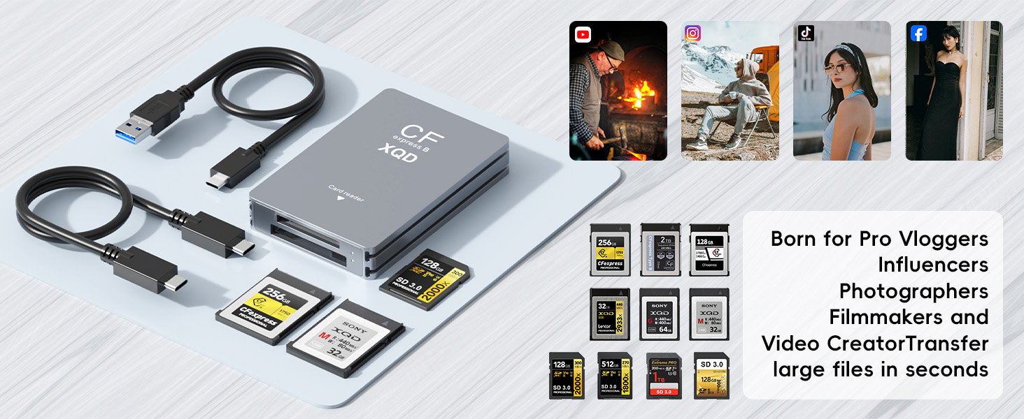 xqd card reader express reader