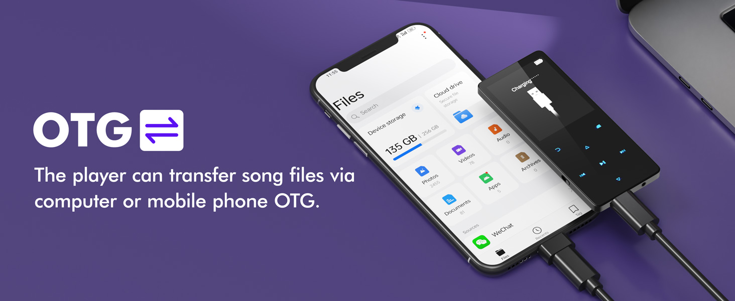 64GB MP3 Player with Bluetooth 5.3