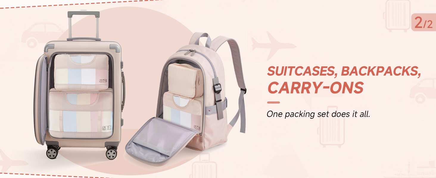 suitcase luggage Organizer fit for suitcases carryons backpacks travel bag