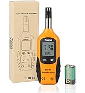 Preciva Digital Psychrometer Thermo-Hygrometer, LCD Mini Temperature and Humidity Meter with Dew ...