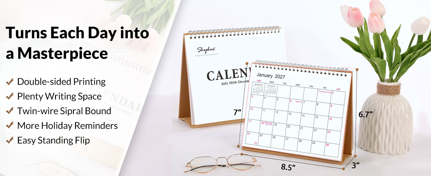 desk calendar 2026-2027