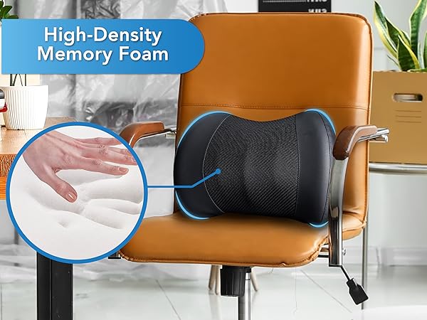  Premium car lumbar support pillow is durable. high-densitymemory foam