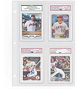 Graded Card Slab Binder Pages for Storage &amp; Display, Compatible with 40 PSA, BGS, BCCG, CGC Grade...