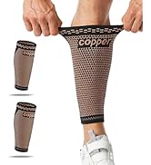 FVVWVV 1 Pair Calf Compression Sleeves for Men &amp; Women, Footless Compression Socks Support for Va...