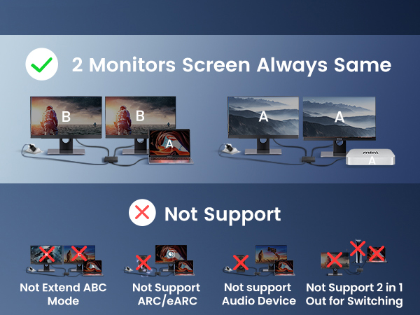 not support extend screen