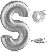 Hon&amp;Guan 4-inch Semi Rigid Dryer Vent Hose, 8 Feet Flexible Aluminum Duct with 2 Clamps, and Alum...