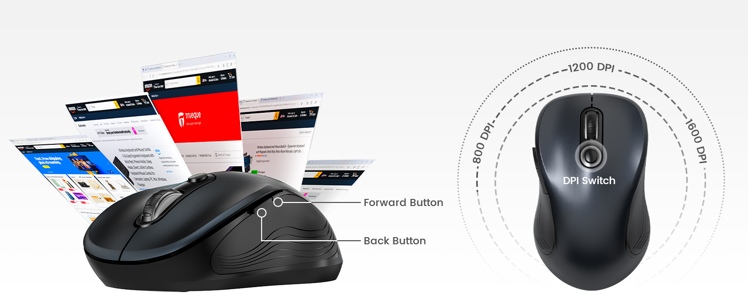 SIDE BUTTONS AND DPI SWITCH