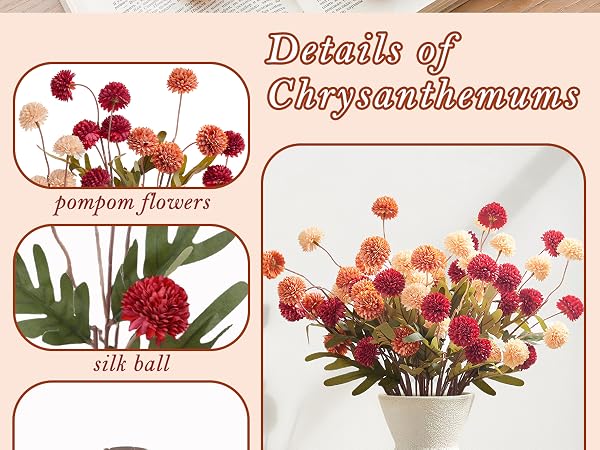 artificial flowers mums boho flowers