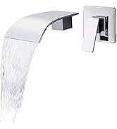 KAPHOME Waterfall Faucet Wall Mount,Brass Bathroom Waterfall Tub Faucet,Wall Mounted Bathtub Fill...