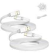 Itramax Micro USB Power Cable 30 FT (2 Pack),Flat Micro USB Charging Power Cord,Charger for Wyze ...