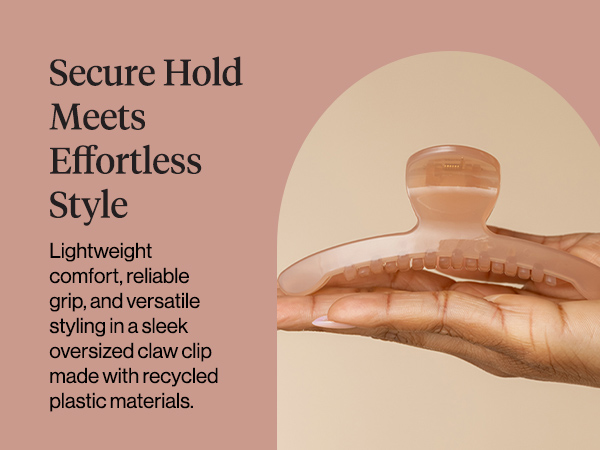 Kitsch Arched Hair Clips For Women Recycled Plastic Claw Clips Secure Hold. Comfortable All-Day