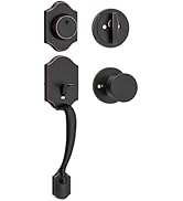 HOSOM Front Door Handle and Deadbolt Set, Single Cylinder Exterior Front Door Lock Set with Inter...
