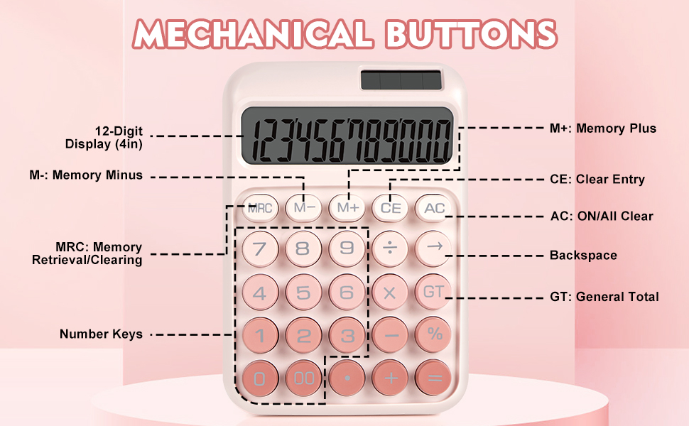 Calculator pink-4