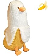 Handytoolinc Banana Duck Stuffed Animals Plush 19.6inch Soft Duck Sleep Pillows for Boys and Girl...