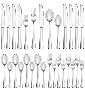 20 Piece Silverware Set Service for 4,Premium Stainless Steel Flatware Set,Mirror Polished Cutler...