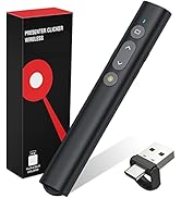 2 in 1 USB Type C Presentation Clicker with Laser Pointer, Wireless Presenter for PowerPoint Pres...