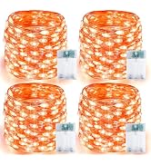4 Pack 20FT 60LED Battery Operated Fairy Fall Lights with Timer, Waterproof Battery String Lights...
