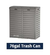 EAST OAK 76 Gallon Outdoor Trash Can | Waterproof Resin Garbage Can with Tiered Lid &amp; Drip Tray |...