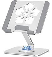 Axbima Tablet Stand for iPad, 360° Rotating Aluminum Foldable Holder – Adjustable Desk Stand | Fi...