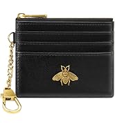 SEAVILIA Card Holder Keychain Wallet for Women with ID Window RFID Coin Purse Bee Gifts Slim Mini...