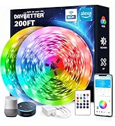 DAYBETTER 200 ft Smart WiFi Led Lights, Led Strip Lights Work with Alexa and Google Assistant, Ap...