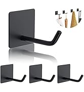LIOUCBD 4PCS Adhesive Sticky Wall Hooks Heavy Duty, Long Stainless Steel Towel Hooks for Hanging ...