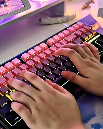 Wired keyboard gaming keyoard computer keyboard wired keyboard for laptop pink keyboard