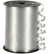 Silver Curling Ribbon,3/16 inch x 500 Yard Crimped Silver Curling Ribbon for Gifts Wrapping, Birt...