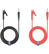ALLmeter Banana Plug to Alligator Clip Test Lead Cable 1.2m 20A PVC Insulated for Multimeter and ...