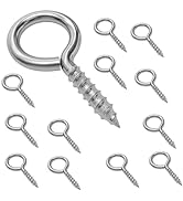 Crown Display 2" Eye Hooks Screw Heavy Duty 50 Ct - 2 Inch M5 Eye Screws for Wood | Strong Screw ...