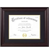 Yaetm 8.5x11 Diploma Frame | Certificate Frame with HD Tempered Glass, Display 8.5 x 11 with Blac...