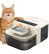 Invengo No-Filter Wireless Cat Water Fountain, 3.5L Stainless Steel Pet Fountain for Cats &amp; Dogs ...
