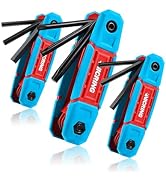 VICRING 25PCS Folding Allen Wrenches Sets SAE, Metric and Torx Hex Key Set 3Pack Portable Hex for...