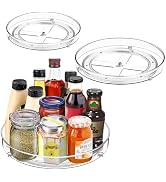 3 Pack Clear Acrylic Lazy Susan, 9.25