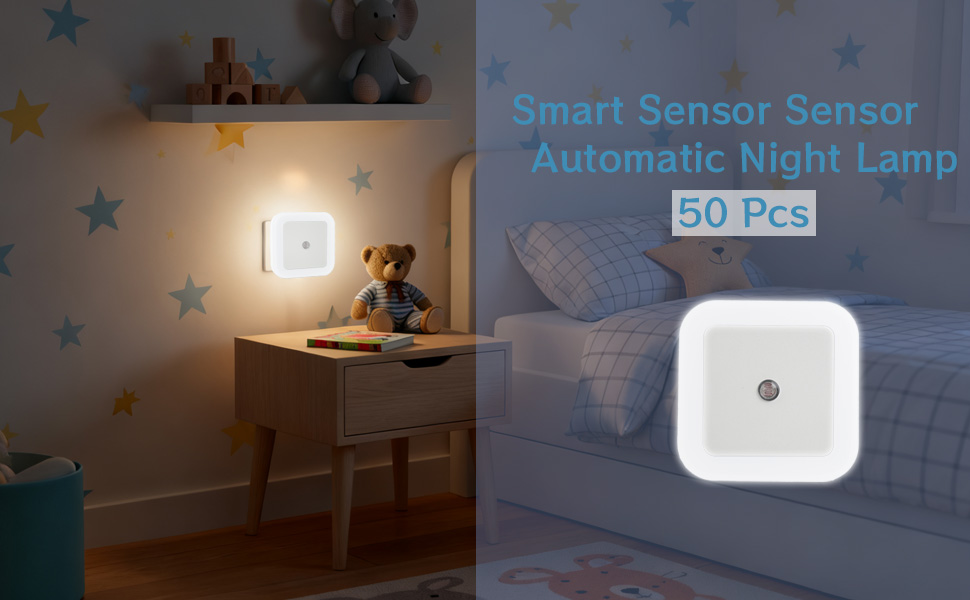 led night lights plug wall sensor automatic lamp nightlights bathroom bedroom toilet stairs kitchen