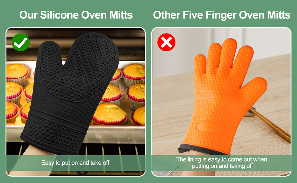 Silicone Oven Mitts Heat Resistant